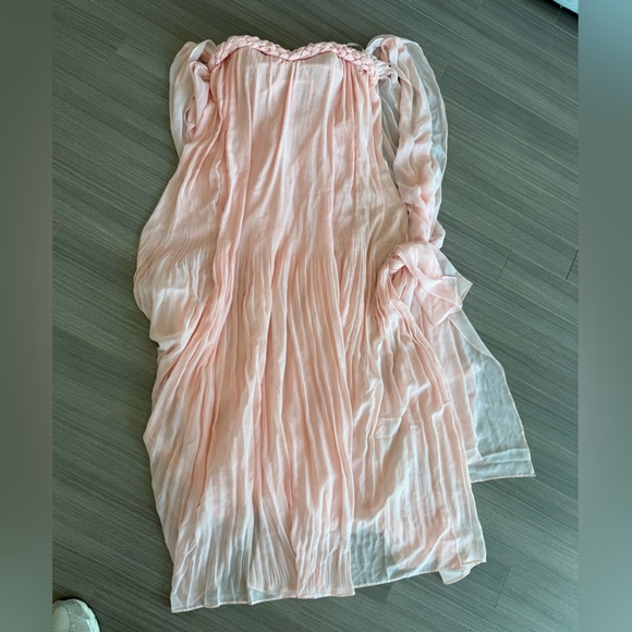 Leo Lin Camilla Draped Floor Dress in Pink - Picture 4 of 7